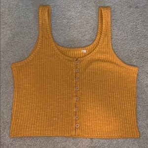 dark yellow cropped tank top